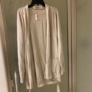 GAPBODY Belted Beige Cream Cardigan Sweater XL